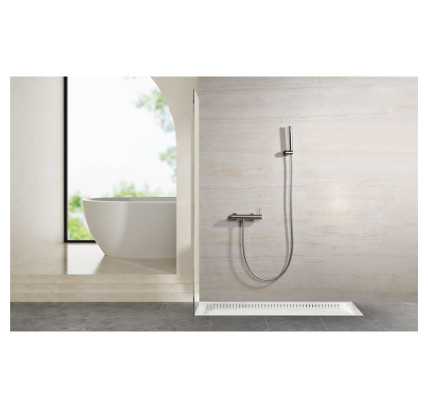 MONOMANDO DUCHA IMEX MONZA NÍQUEL CEPILLADO BDM039-5NQ