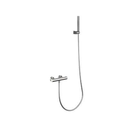 GRIFO DUCHA TERMOSTÁTICO IMEX MONZA NÍQUEL CEPILLADO BTM039-5NQ