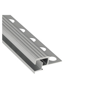 PELDAÑO INTERIOR LED 21X25X2500 DAKOTA PLATA PRO20-2125PL