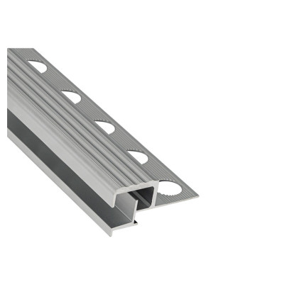 PELDAÑO INTERIOR LED 21X25X2500 DAKOTA PLATA PRO20-2125PL