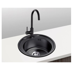 FREGADOR PLASTIMODUL ESTAMBUL Ø 490MM PVD NEGRO