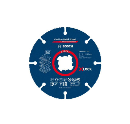 DISCO CORTE BOSCH EXPERT CARBIDE MULTI WHEEL X-LOCK 115MM