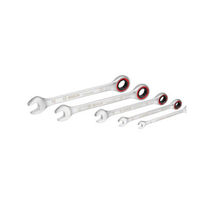 JUEGO LLAVES COMBINADAS CON CARRACA 5 PIEZAS BOSCH PROFESSIONAL