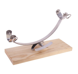 JAMONERO HORIZONTAL BALANCÍN CORREDERO INOX/MADERA 17923