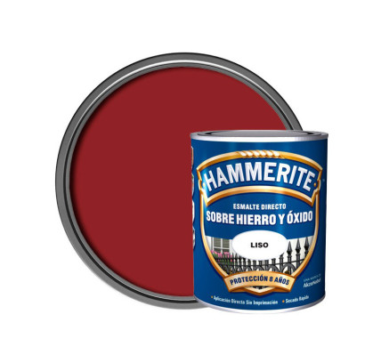 ESMALTE HAMMERITE LISO ROJO CARRUAJES 750ML