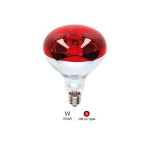 LAMPARA INFRAROJOS ROJA Ø 125MM 250W E-27