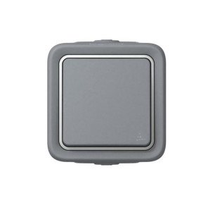 PULSADOR ESTANCO LEGRAND NA PLEXO SUPERFICIE GRIS 69720