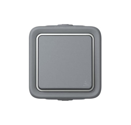 PULSADOR ESTANCO LEGRAND NA PLEXO SUPERFICIE GRIS 69720