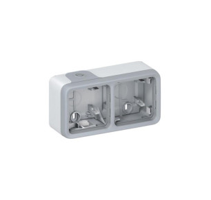 CAJA ESTANCA 2 ELEMENTOS LEGRAND PLEXO SUPERFICIE GRIS 069672E