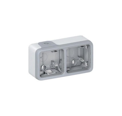 CAJA ESTANCA 2 ELEMENTOS LEGRAND PLEXO SUPERFICIE GRIS 069672E