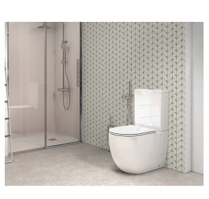 INODORO TEIDE COMPACTO S/DUAL TANQUE+ASIENTO+TAPA SLIM AMORTIGUADA BLANCO BRILLO