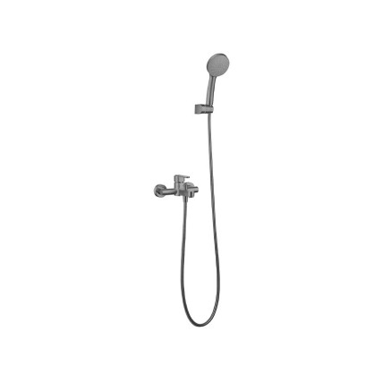 CONJUNTO MONOMANDO BAÑO IMEX ROMA NEGRO MATE BDR001-4NG