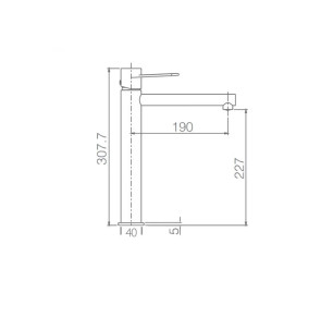 MONOMANDO LAVABO ALTO IMEX MILOS STICK CROMO BDYS045-3