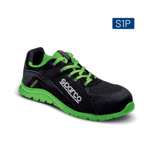 ZAPATO SEGURIDAD SPARCO SCARPA PRACTICE NEGRO/VERDE FLUOR S1P 07517NRVF