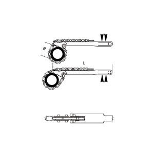 LLAVE CADENA REVERSIBLE BETA 4"-115MM 384