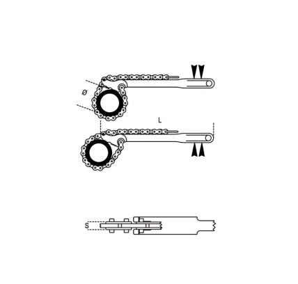 LLAVE CADENA REVERSIBLE BETA 4"-115MM 384