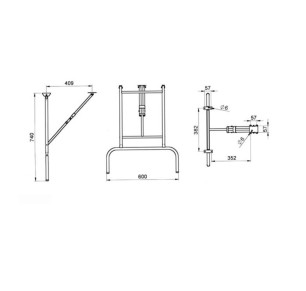 PATA PLEGABLE NEGRA PARA MESA 39031
