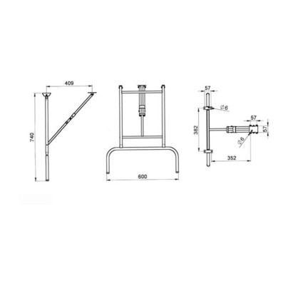 PATA PLEGABLE NEGRA PARA MESA 39031