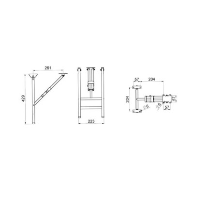 PATA PLEGABLE NEGRA PARA BANCO 39033