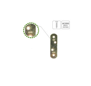 PLACA UNION RECTA AMIG 2-60 BRICOMATADO (100 UDS)