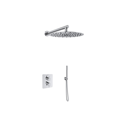 CONJUNTO DUCHA TERMOSTÁTICO EMPOTRADO RAMON SOLER DRAKO CROMO 33D309544