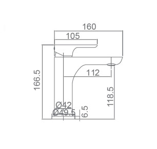 MONOMANDO LAVABO IMEX NASSAU BDU014-1