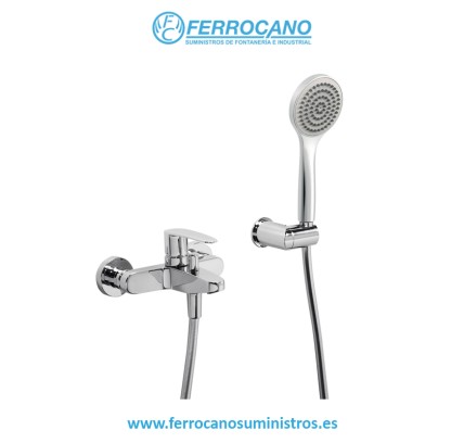 MONOMANDO BAÑO FLAT-TRES CROMO 20417001