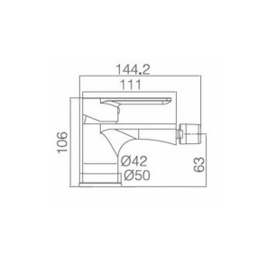 MONOMANDO BIDE IMEX SAONA CROMO BDO020-2