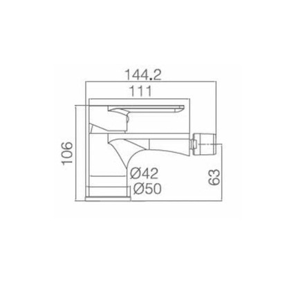 MONOMANDO BIDE IMEX SAONA CROMO BDO020-2