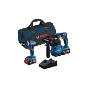 PACK BOSCH TALADRO GSB 18V-45 + MARTILLO GBH 18V-22 + ACCESORIOS (2X4AH + CARGADOR GAL 18V-40 + BOLSA)