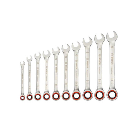JUEGO LLAVES COMBINADAS CON CARRACA 10 PIEZAS BOSCH PROFESSIONAL