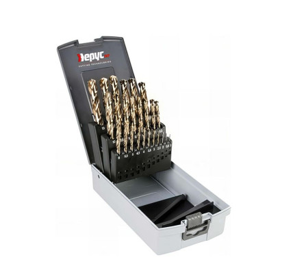 JUEGO BROCAS HEPYC 25 PIEZAS COBALTO HSSCO DIN338N 1-13MM 1172