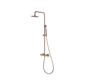 COLUMNA DUCHA TERMOSTATICA IMEX MONZA ORO ROSA CEPILLADO BTM039/ORC