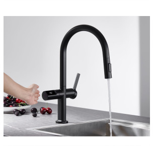 MONOMANDO FREGADERO EXTRAÍBLE IMEX TURIN NEGRO MATE GCE021/NG