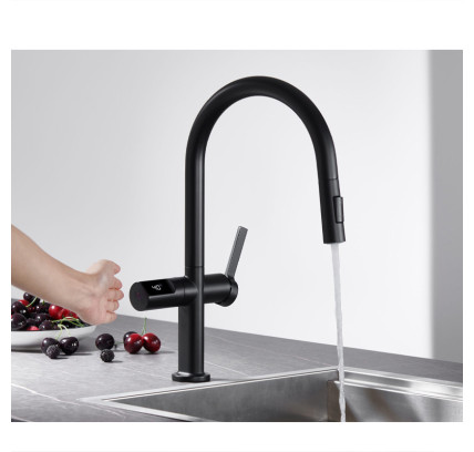 MONOMANDO FREGADERO EXTRAÍBLE IMEX TURIN NEGRO MATE GCE021/NG