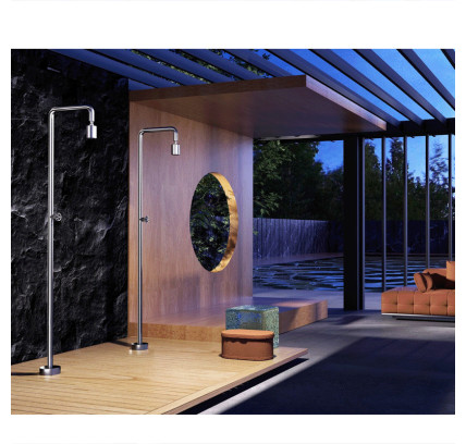 DUCHA EXTERIOR MONOFLUIDO POOLIMEX POOL INOX CROMO GPP001/AC