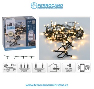 LUCES NAVIDAD 240 BOMBILLAS 8 FUNCIONES