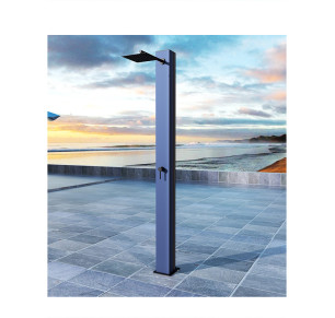 DUCHA SOLAR EXTERIOR MONOFLUIDO POOLIMEX PHOENIX INOX NEGRO MATE/AZUL OCÉANO GPP015-AAO