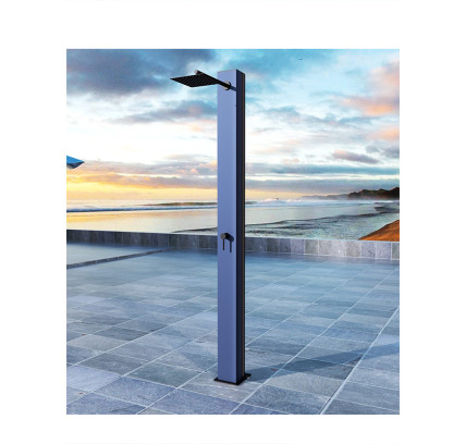 DUCHA SOLAR EXTERIOR MONOFLUIDO POOLIMEX PHOENIX INOX NEGRO MATE/AZUL OCÉANO GPP015-AAO