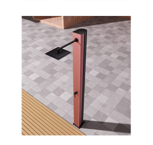 DUCHA SOLAR EXTERIOR MONOFLUIDO POOLIMEX PHOENIX INOX NEGRO MATE/ROSA CORAL GPP015-ACL