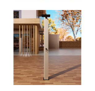 DUCHA SOLAR EXTERIOR MONOFLUIDO POOLIMEX PHOENIX INOX NEGRO MATE/MOKA GPP015-AMK