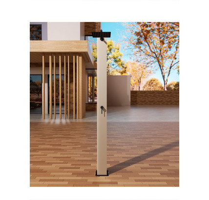 DUCHA SOLAR EXTERIOR MONOFLUIDO POOLIMEX PHOENIX INOX NEGRO MATE/MOKA GPP015-AMK