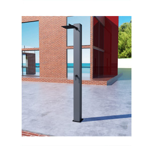 DUCHA SOLAR EXTERIOR MONOFLUIDO POOLIMEX PHOENIX INOX NEGRO MATE/GRIS COBALTO GPP015-AGCB