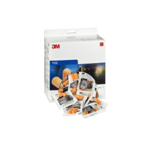 PROTECTOR AUDITIVO DESECHABLE 3M 1100 SIN CORDON (200 UDS)