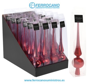 PUNTA ARBOL NAVIDAD ROJO 27,5CM