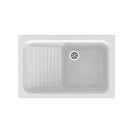 PILA LAVAR POALGI SILEX 60X40 GLOSS BLANCO