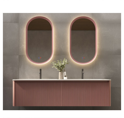 ESPEJO BAÑO LEDIMEX MILANO 50X90CM ROSA CORAL