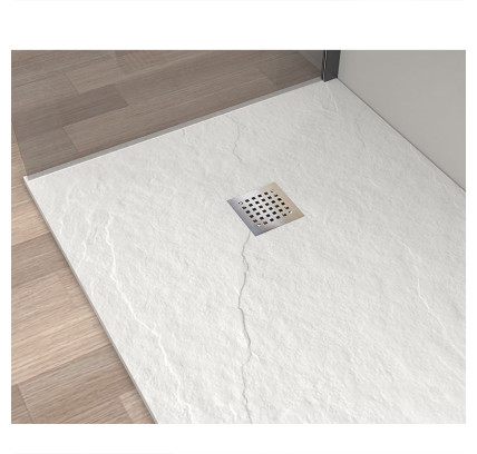 PLATO DUCHA PIZARRA CORAL ALIGERADO BLANCO