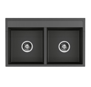 FREGADOR PLASTIMODUL GRANADA 86X49 GRANITO NEGRO