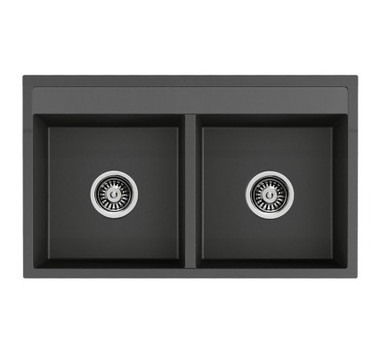 FREGADOR PLASTIMODUL GRANADA 86X49 GRANITO NEGRO